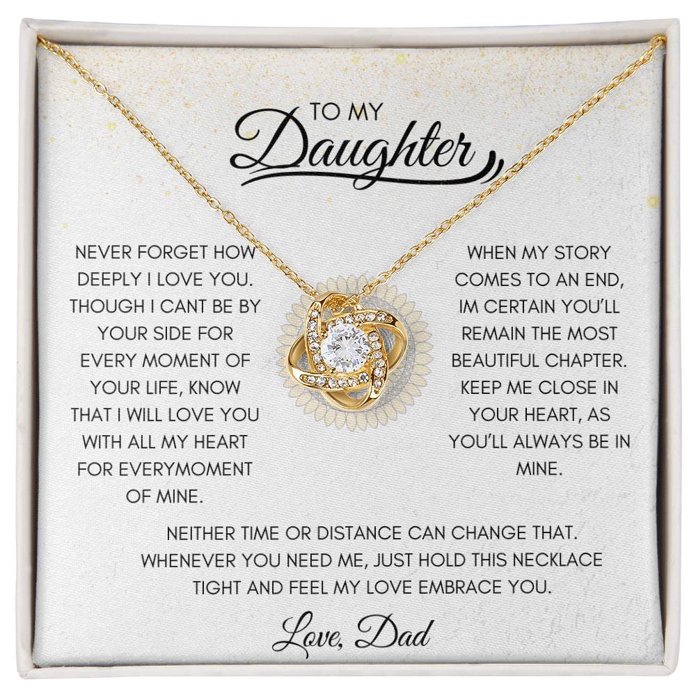 Daughter - Feel the Love Knot Necklace