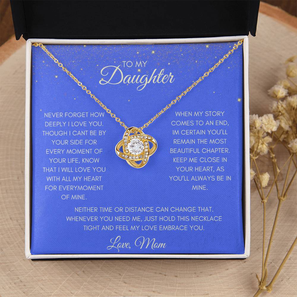 Daughter - Feel the Love Knot Necklace