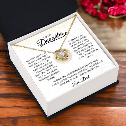 Daughter - Feel the Love Knot Necklace