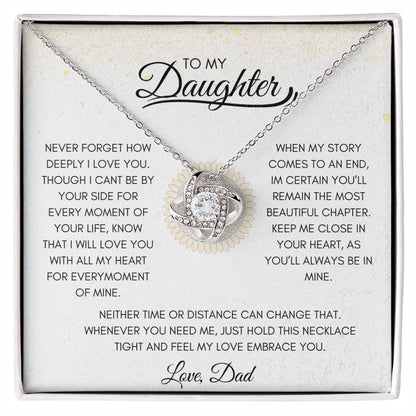 Daughter - Feel the Love Knot Necklace