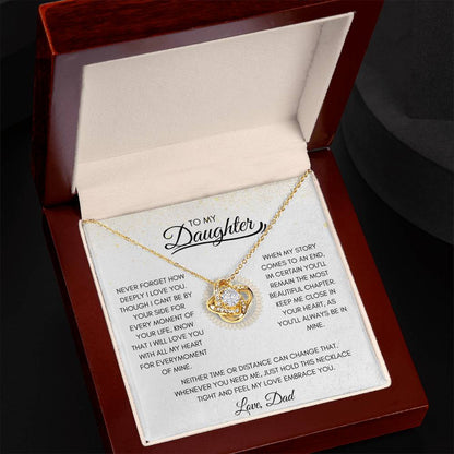 Daughter - Feel the Love Knot Necklace