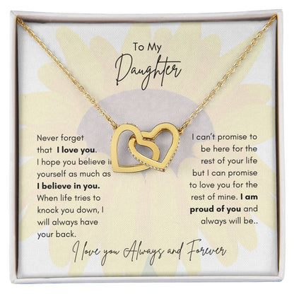 DAUGHTER - INTERLOCKING HEARTS NECKLACE