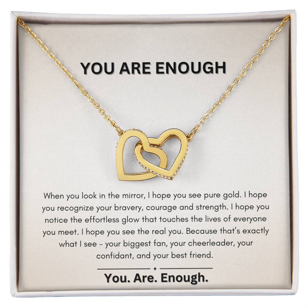 You are Enough - INTERLOCKING HEARTS NECKLACE