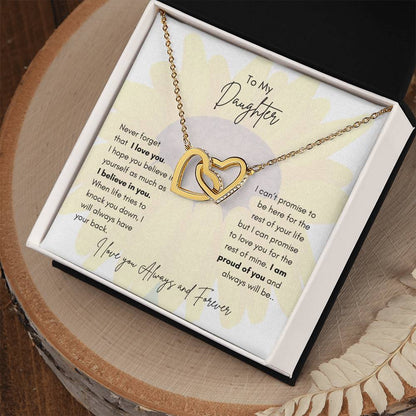 DAUGHTER - INTERLOCKING HEARTS NECKLACE