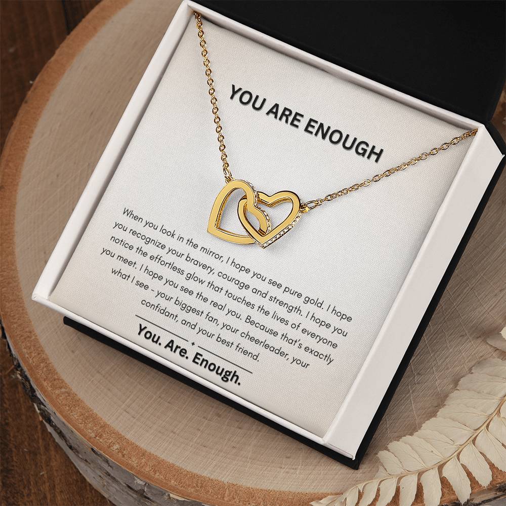 You are Enough - INTERLOCKING HEARTS NECKLACE