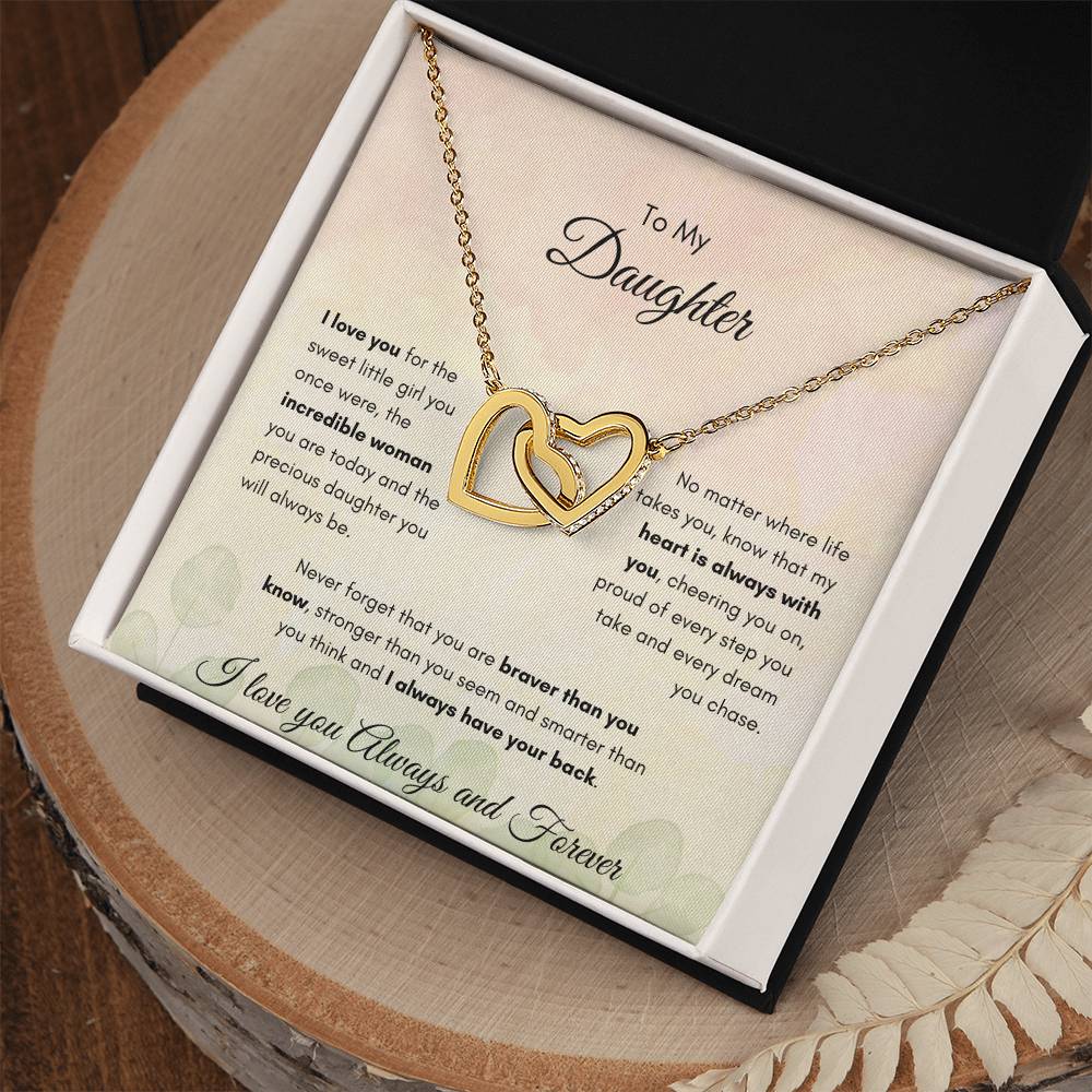 Daughter - Interlocking Hearts Necklace