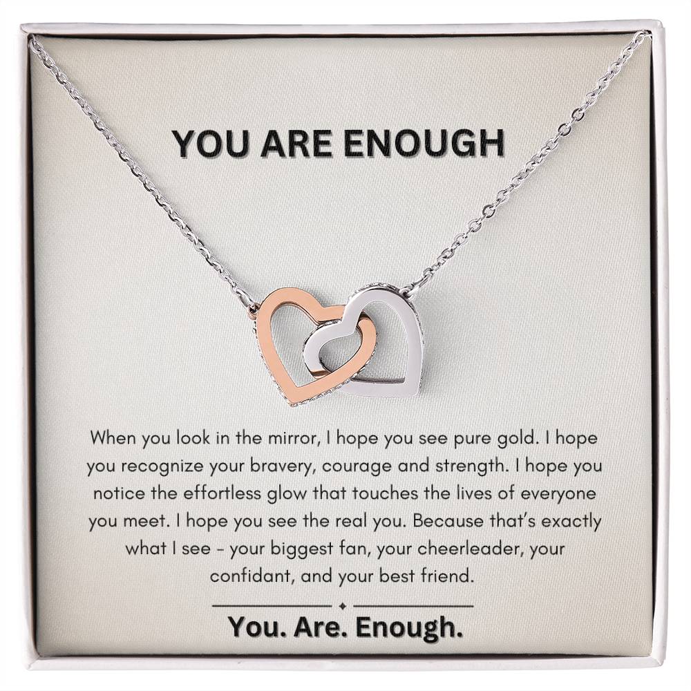 You are Enough - INTERLOCKING HEARTS NECKLACE