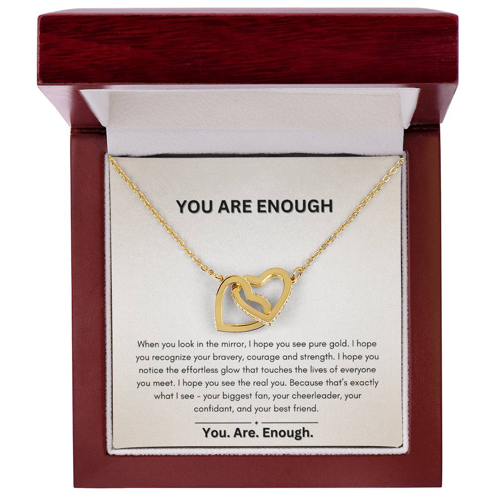 You are Enough - INTERLOCKING HEARTS NECKLACE