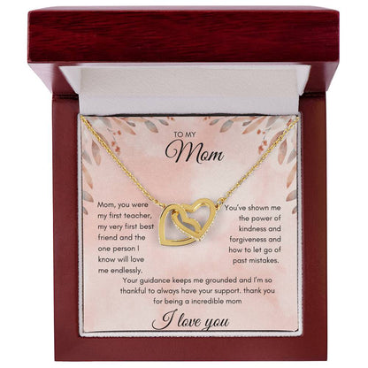 TO MOM - INTERLOCKING HEARTS NECKLACE