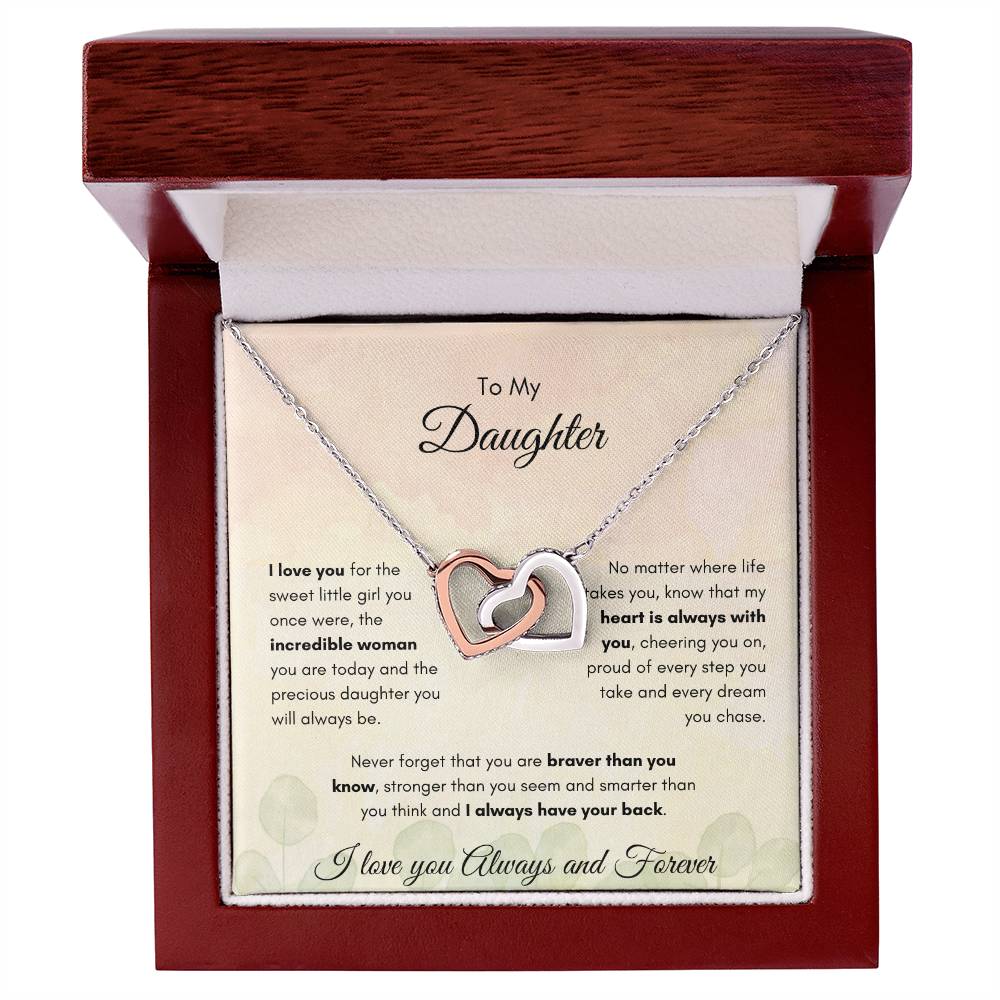 Daughter - Interlocking Hearts Necklace