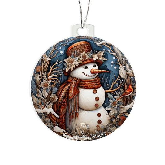 Personalized Acrylic Snowman Ornament