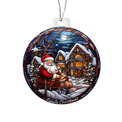 Personalized Acrylic Santa Ornament