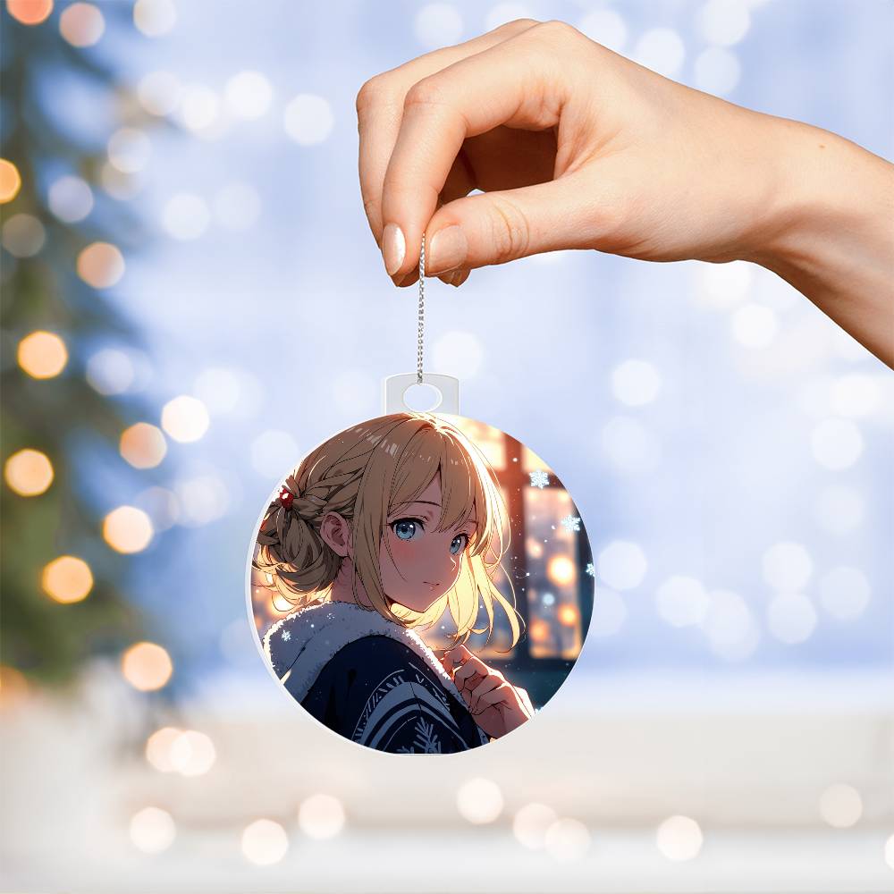 Anime Girl Christmas Ornament