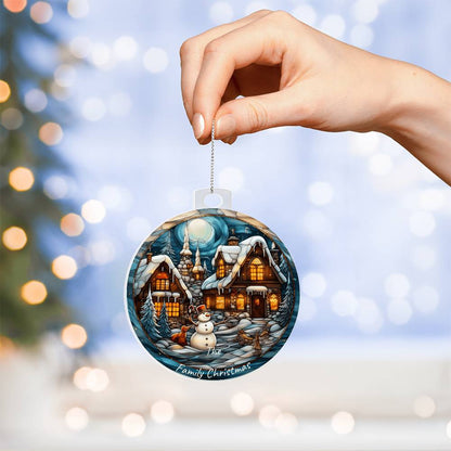 Personalized Acrylic Countryside Family Ornament