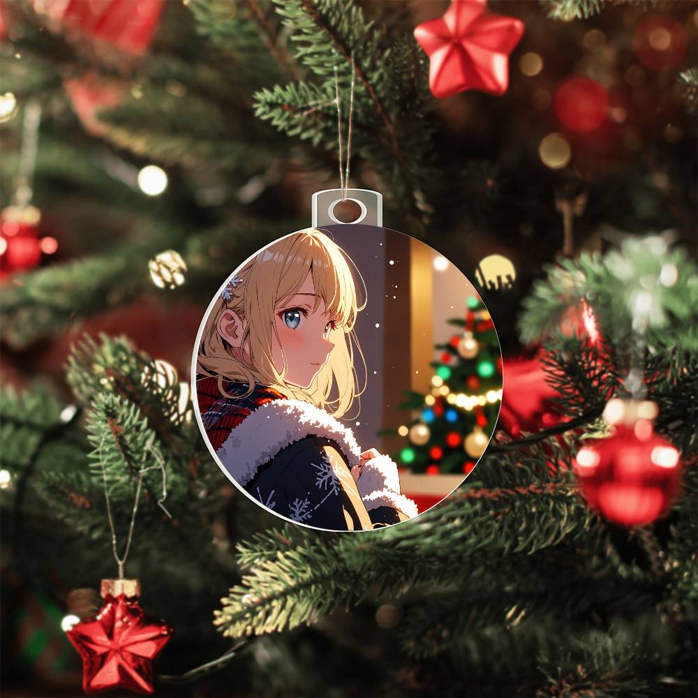 Christmas Anime Girl Ornament