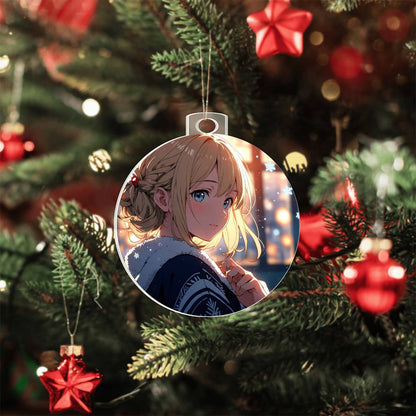 Anime Girl Christmas Ornament