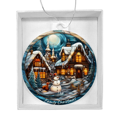 Personalized Acrylic Countryside Family Ornament