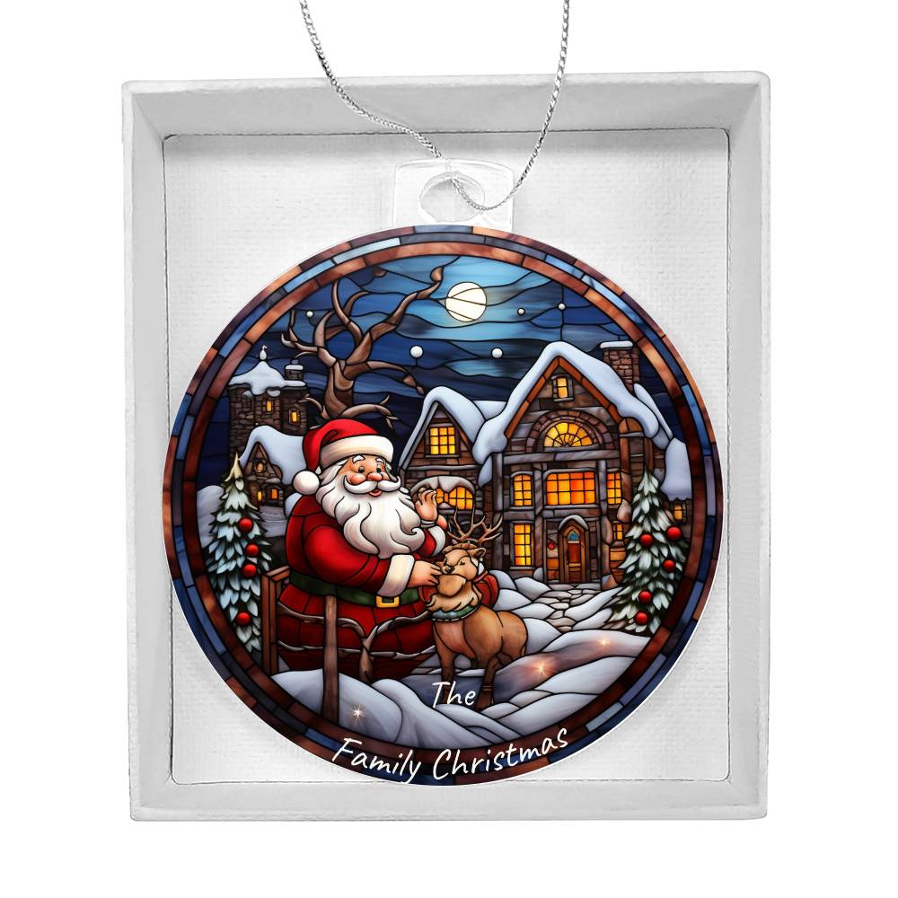 Personalized Acrylic Santa Ornament