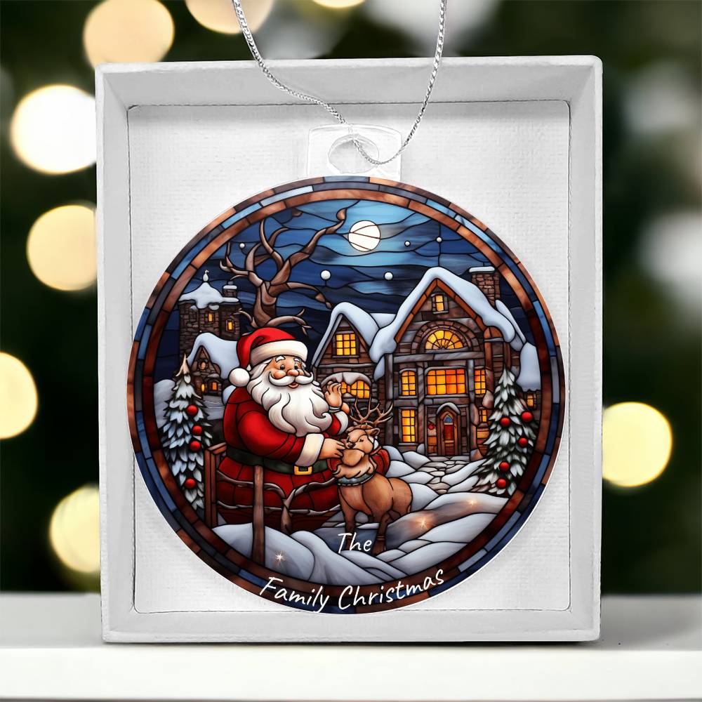 Personalized Acrylic Santa Ornament