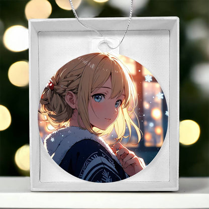 Anime Girl Christmas Ornament