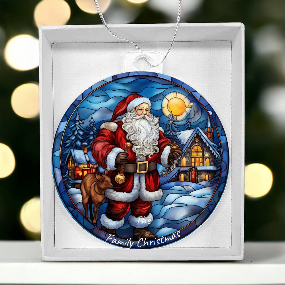 Personalized Acrylic Santa Ornament