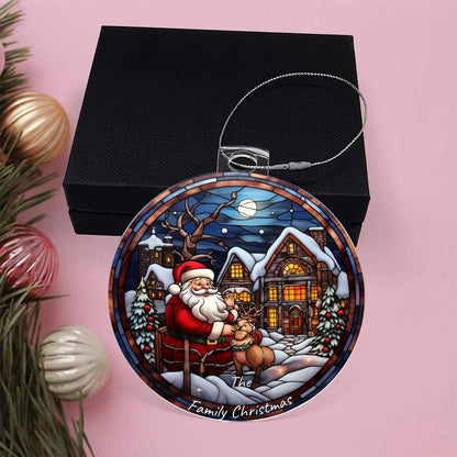 Personalized Acrylic Santa Ornament