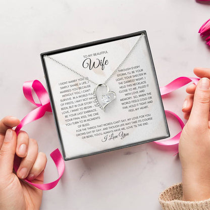 WIFE - FOREVER LOVE NECKLACE WITH  HEARTFELT MESSAGE SHE'LL REMEMBER