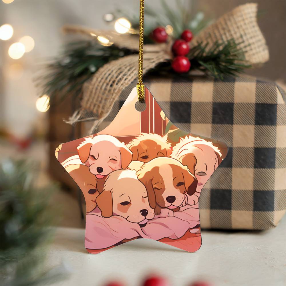 Cute Puppies Ornament