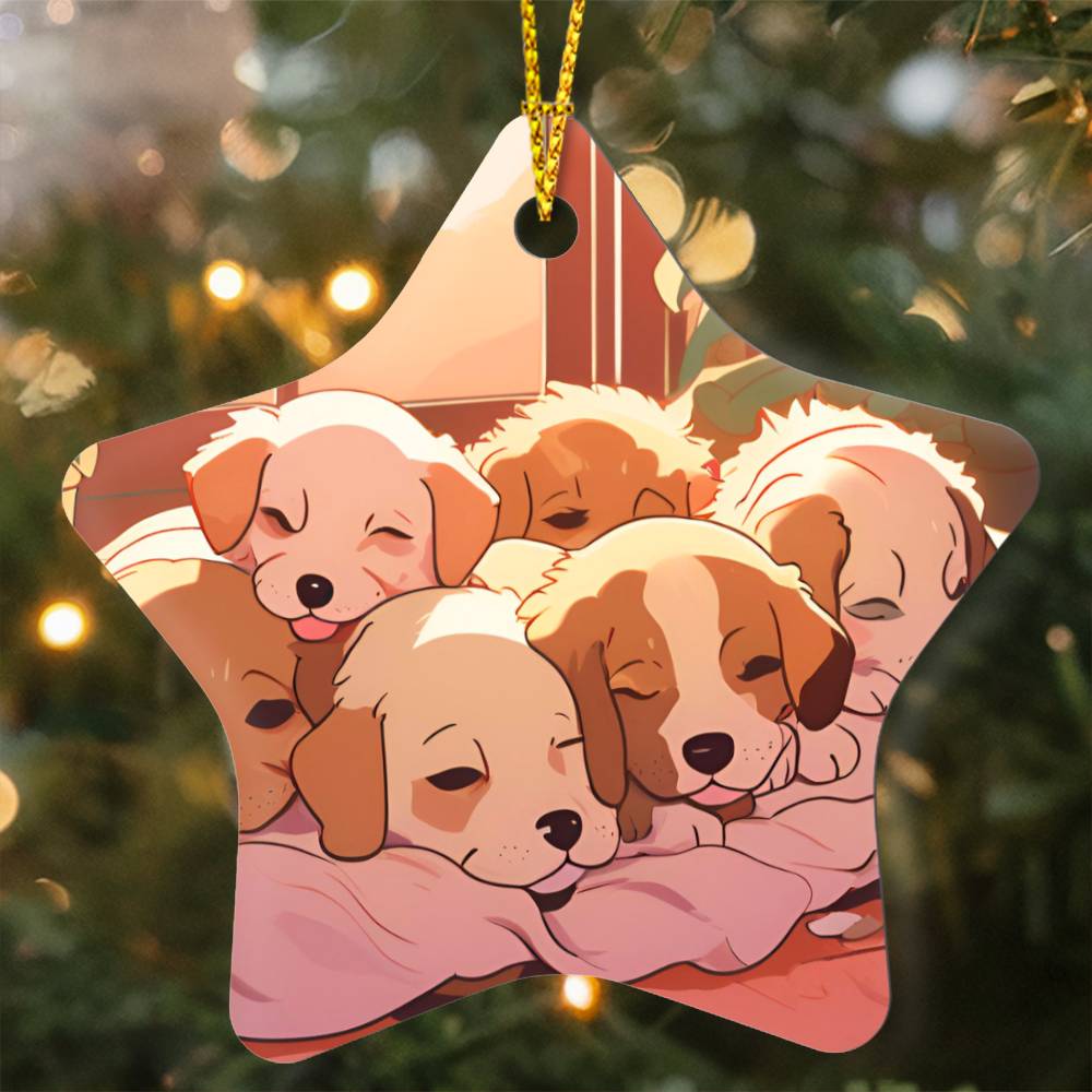 Cute Puppies Ornament