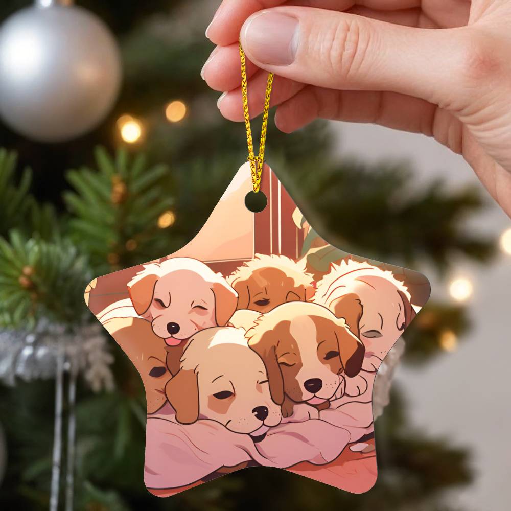 Cute Puppies Ornament